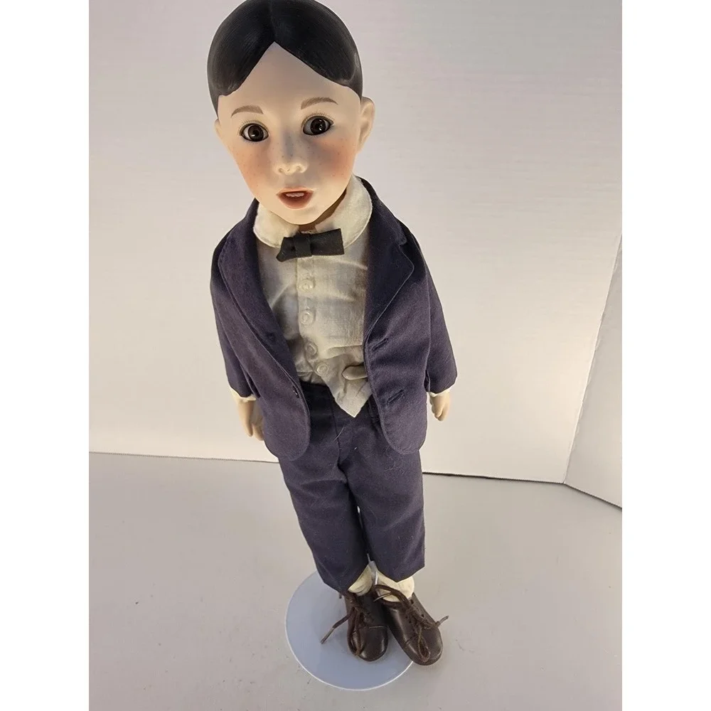 Hamilton Collection Little Rascals ALFALFA Porcelain Doll 1993 COA Box Stand Tag